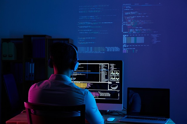 smart contract code review and auditing process illustration